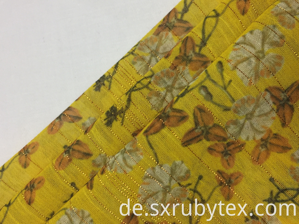 Silver Lurex Print Fabric